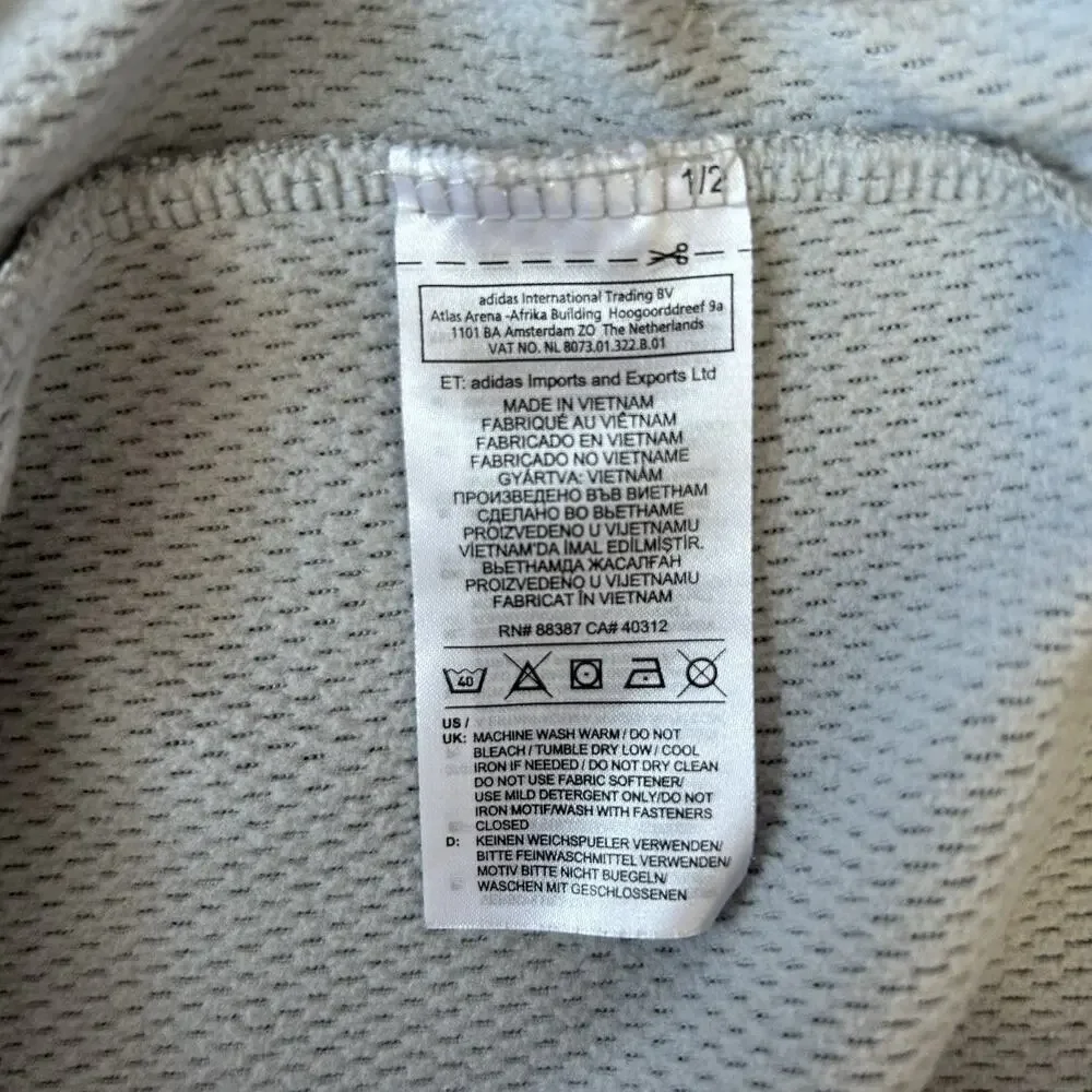 Adidas Team Issue Climawarm Full Zip Hoodie Gray Men’s Size L Athletic Hoodie